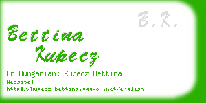 bettina kupecz business card